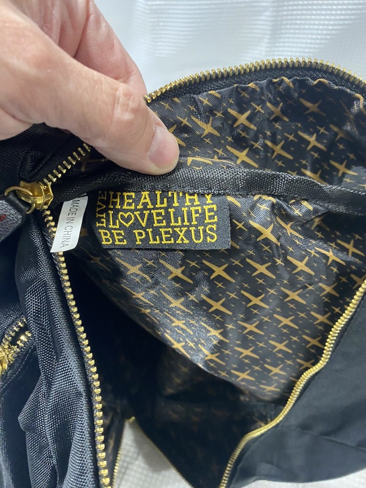 Plexus Brand Backpack, Black W/Gold Hardware.