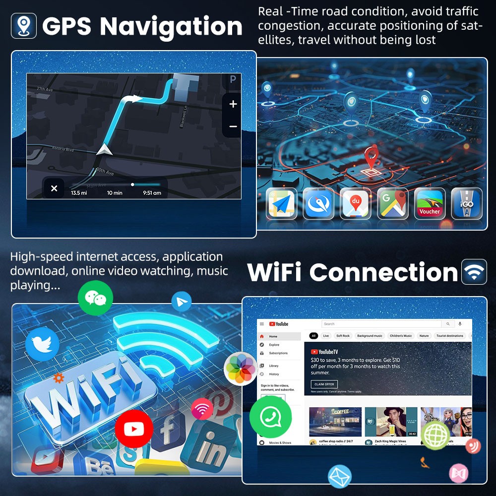 For BMW E90 M3 328i 335i Car Stereo Radio Android 15 Apple Carplay GPS Navi 64G