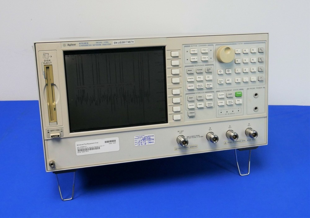 Agilent 8753ES S Parameter 30kHz-3GHz Vector Network Analyzer w/ Option 011