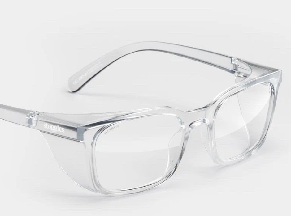 Stoggles Rectangle Clear Lens Goggles - Medium - Brand New