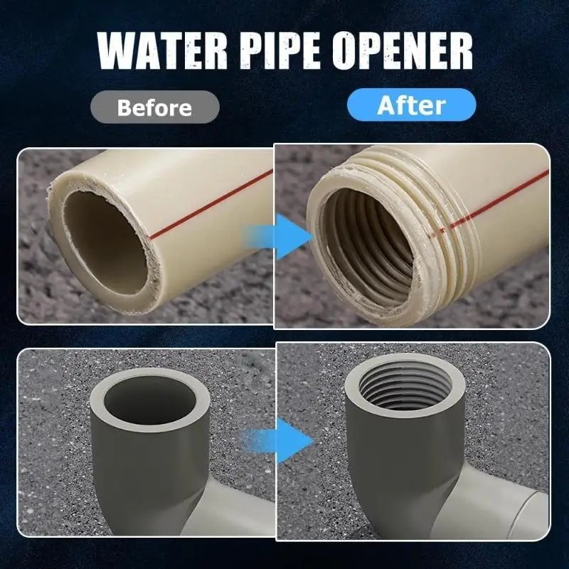 Integrated Internal & External Pipe Threading Tool Steel PVC Pipe Threader Kit