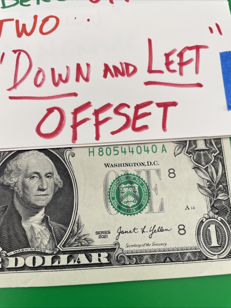 OFFSET THIRD PRINT ERROR Serial #’s & Treasury Seal MISALIGNED SET OF TWO 💵💵