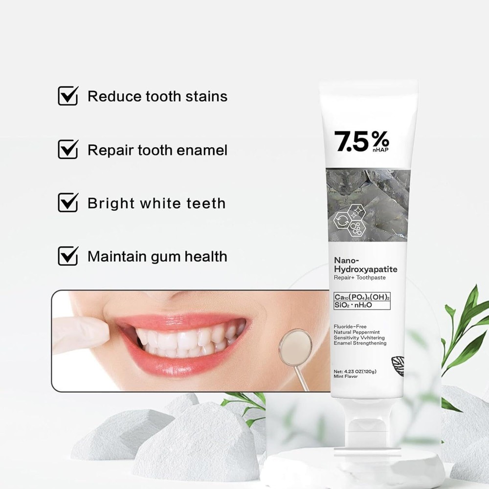 7.5% Hap Nano-Hydroxyapatite Toothpaste - Sensitivity Relief & Remineralize