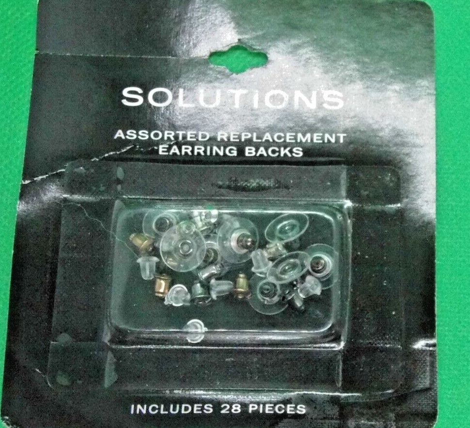 Kohl's Solutions #50675 Assorted Replacement Earring Backs, 28 pcs. -More Below