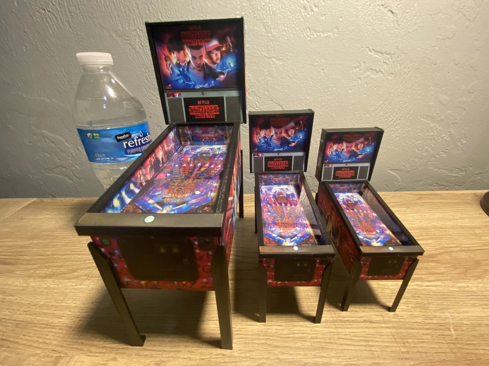 Large 1/8 Scale Replica “Stranger Things” Pinball Machine Scale Model Keepsake