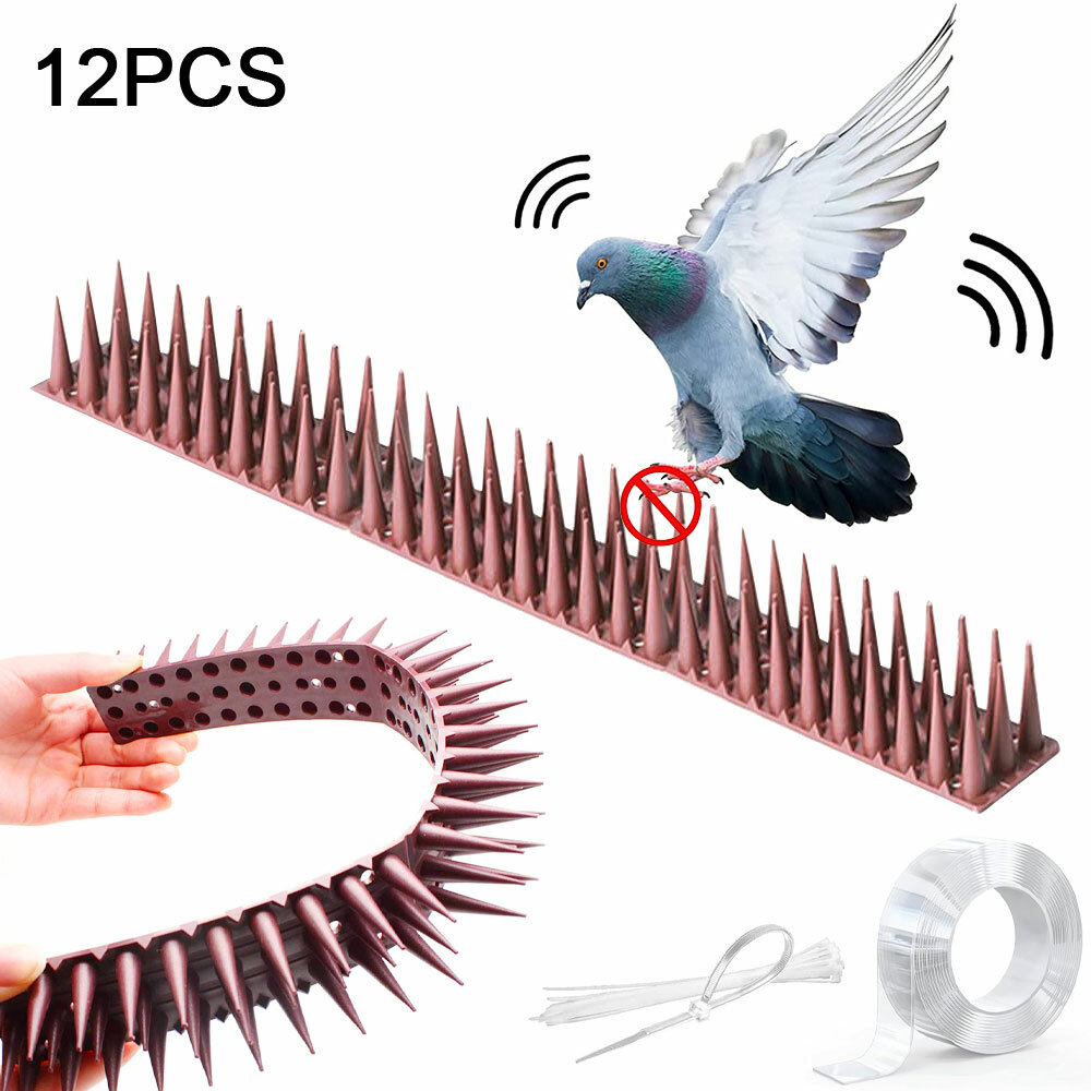 Cat Bird Repellent Spikes Outdoor Fence Spike Plastic Deterrent Climb Strips
