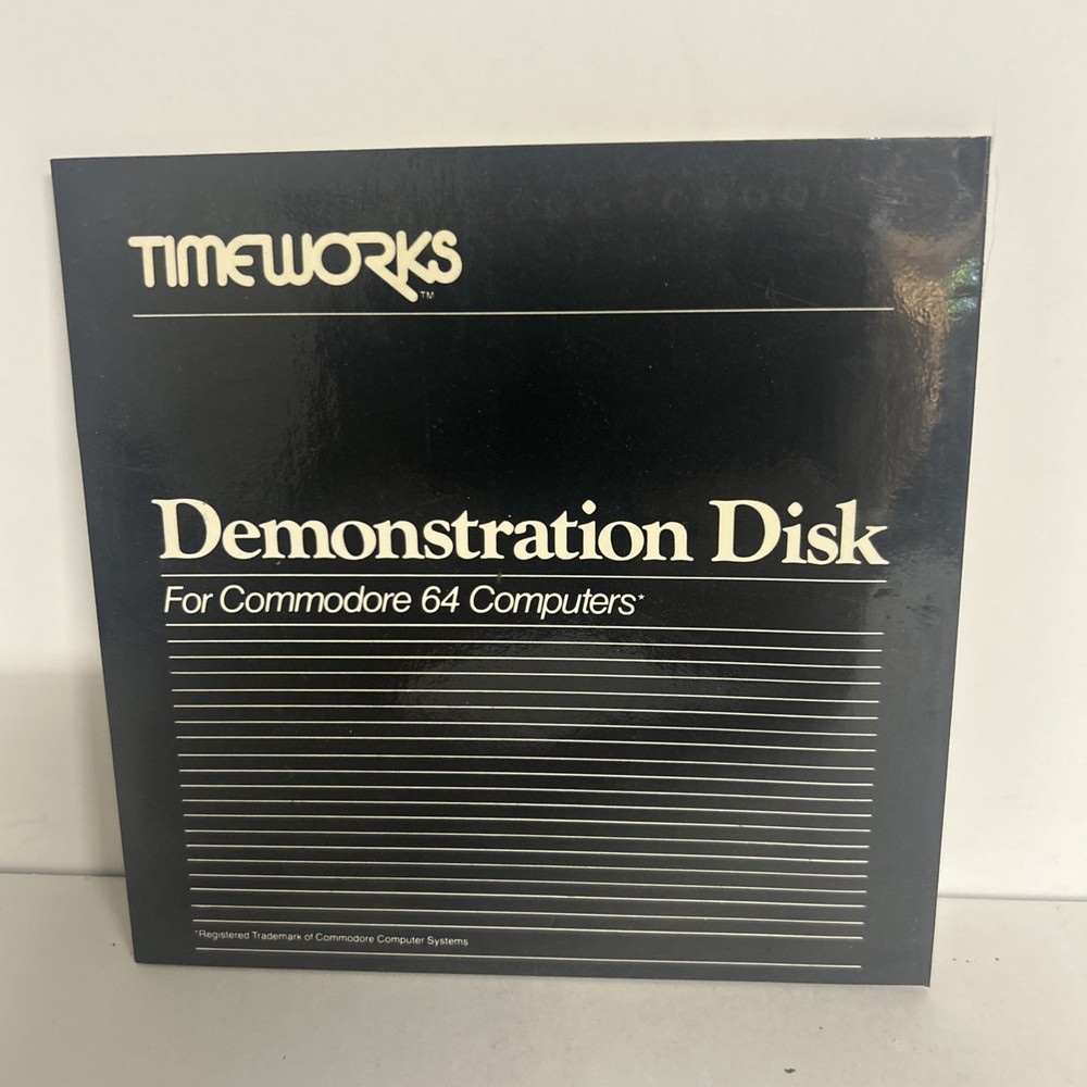 Commodore 64 Timeworks Demonstration Disk Inventory Management Sales
