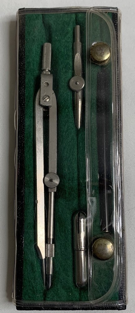 Vtg Compass Drafting Set w/Case, Made in Germany