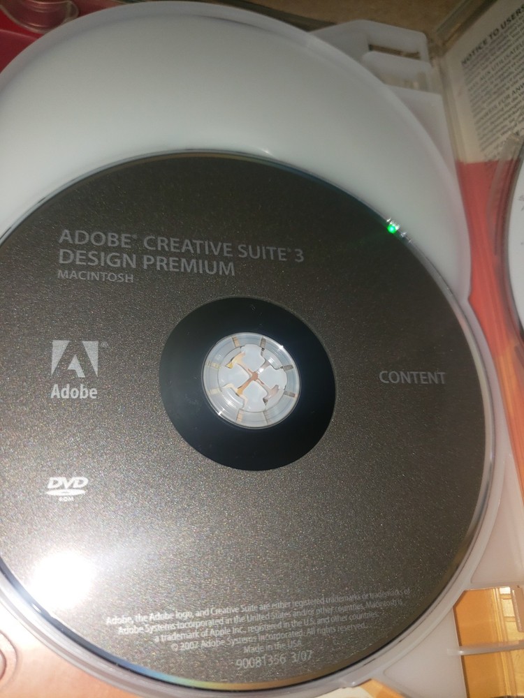 Adobe Creative Suite 3 Design Premium CS3 Mac DVD Vintage Software