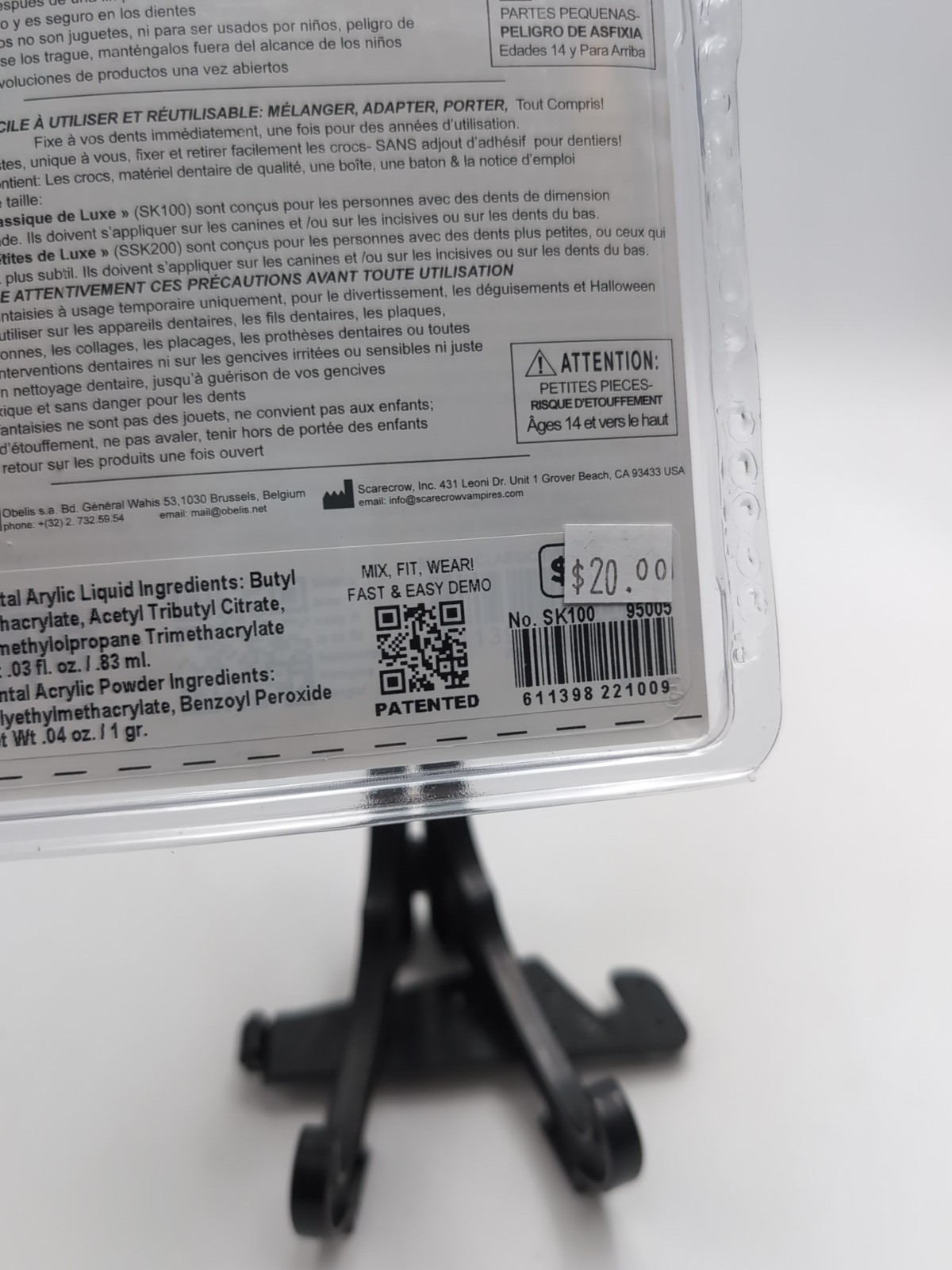 Scarecrow Classic Deluxe Custom Vampire Fangs Halloween Cosplay Costume