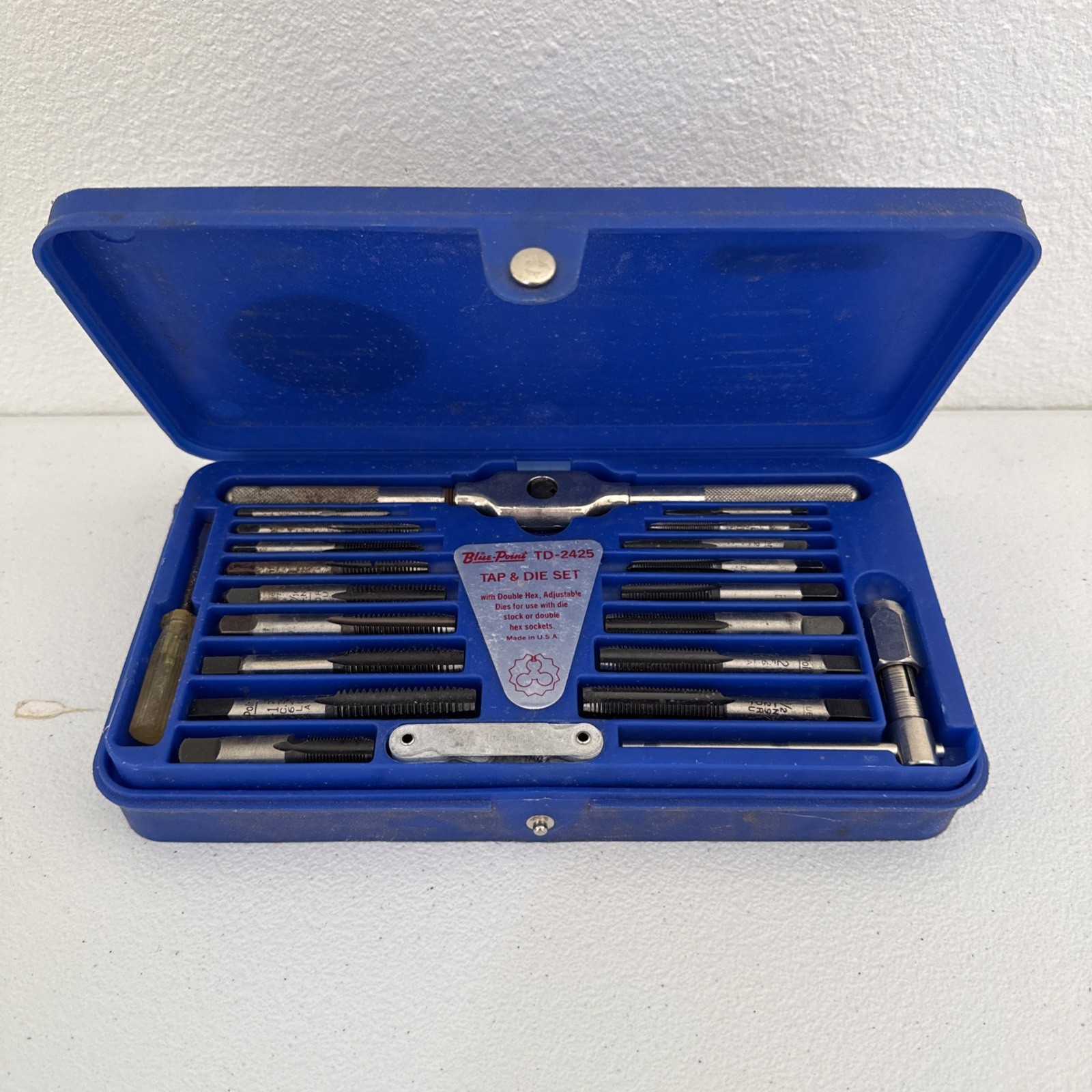 Blue-Point TD-2425 Tap & Die Set Made in USA Snap-On Line Threading Tool Kit
