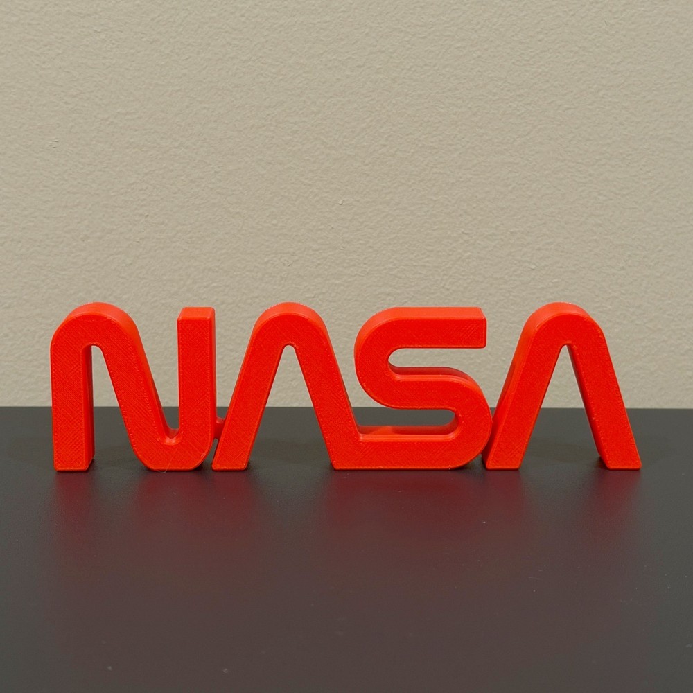 NASA Decor Sign 3D Printed Display