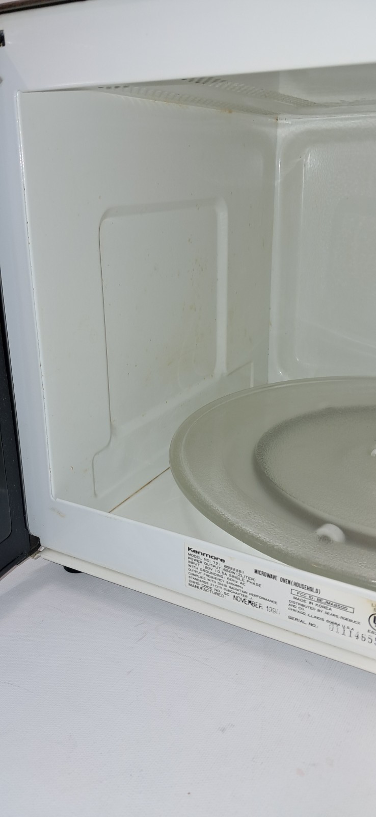 Vintage Kenmore 650W Microwave Retro Wood Grain Solid State Countertop