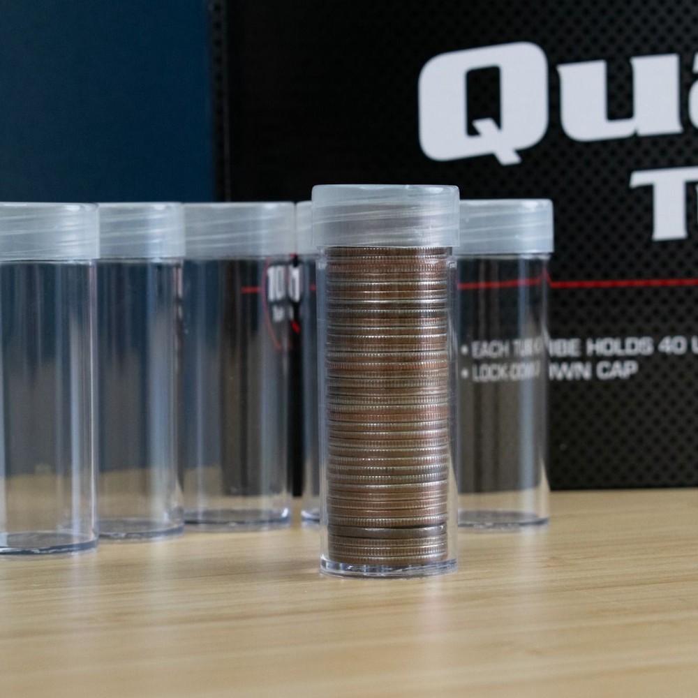 10 BCW Quarter Sized Coin Tubes