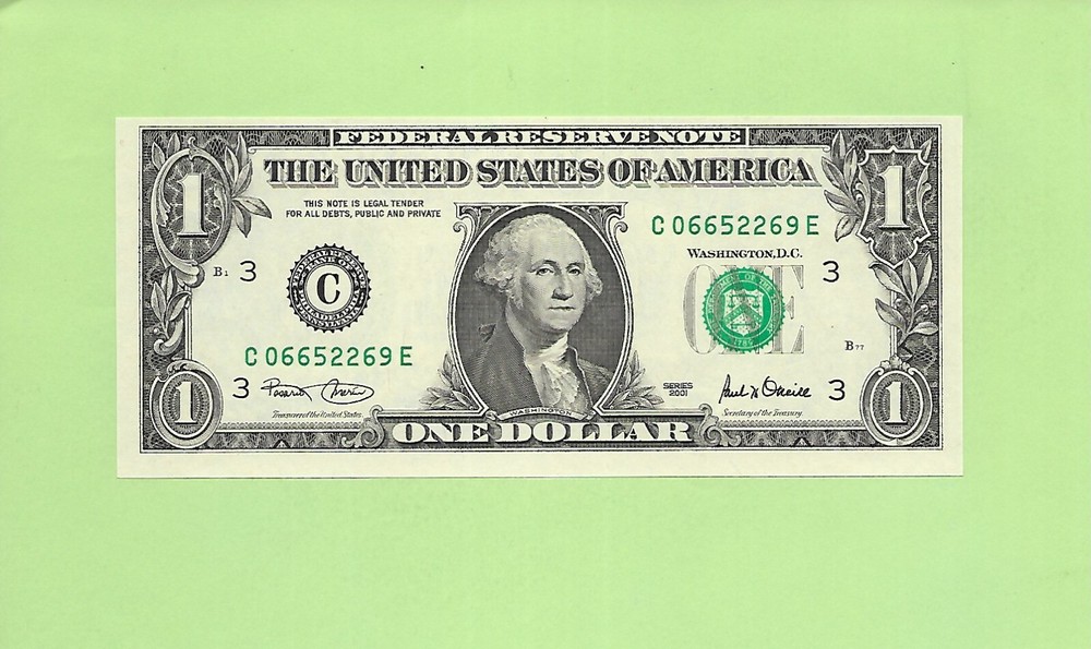 2001 ..UNCIRC $1  C 0665 2269 E  .... 2001 $1  C-E      NICE NOTE        FRN