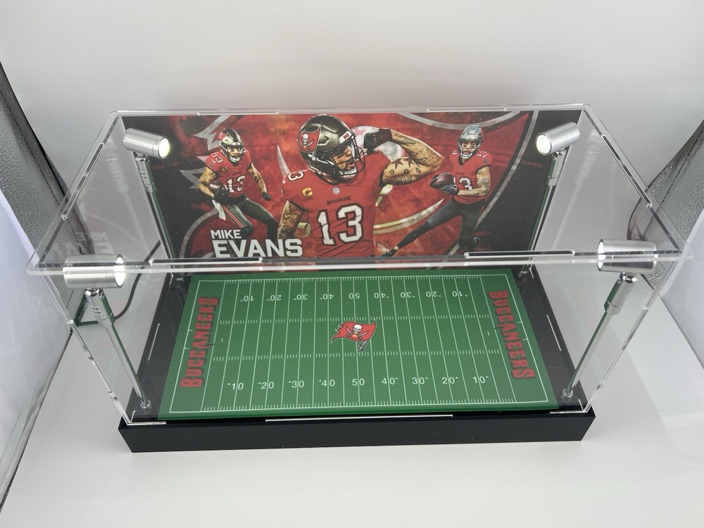 Mike Evans - Bucs - Custom 2 Mini Helmet Display Case W/ LED Lights
