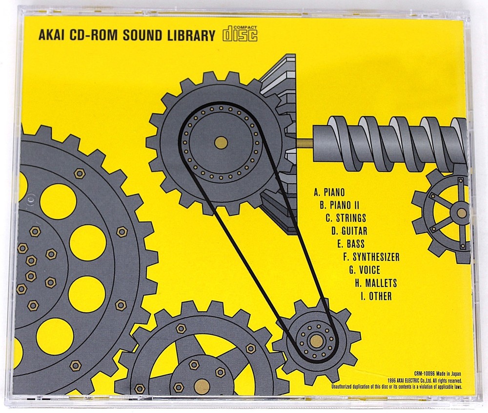 Akai Professional Sound Library Volume 7 Akai Format Sample Library Sampling CD