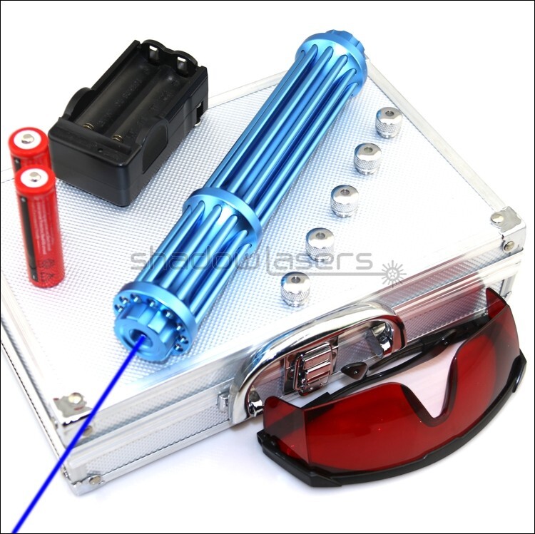BX3 450nm Adjustable Focus Blue Laser Pointer Pen Visible Laser Beam&Case