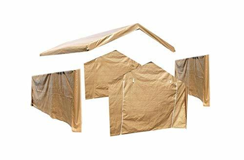 10x20 canopy tarp set (5)pc Beige paneling and top set Valanced tarp Kit Carport