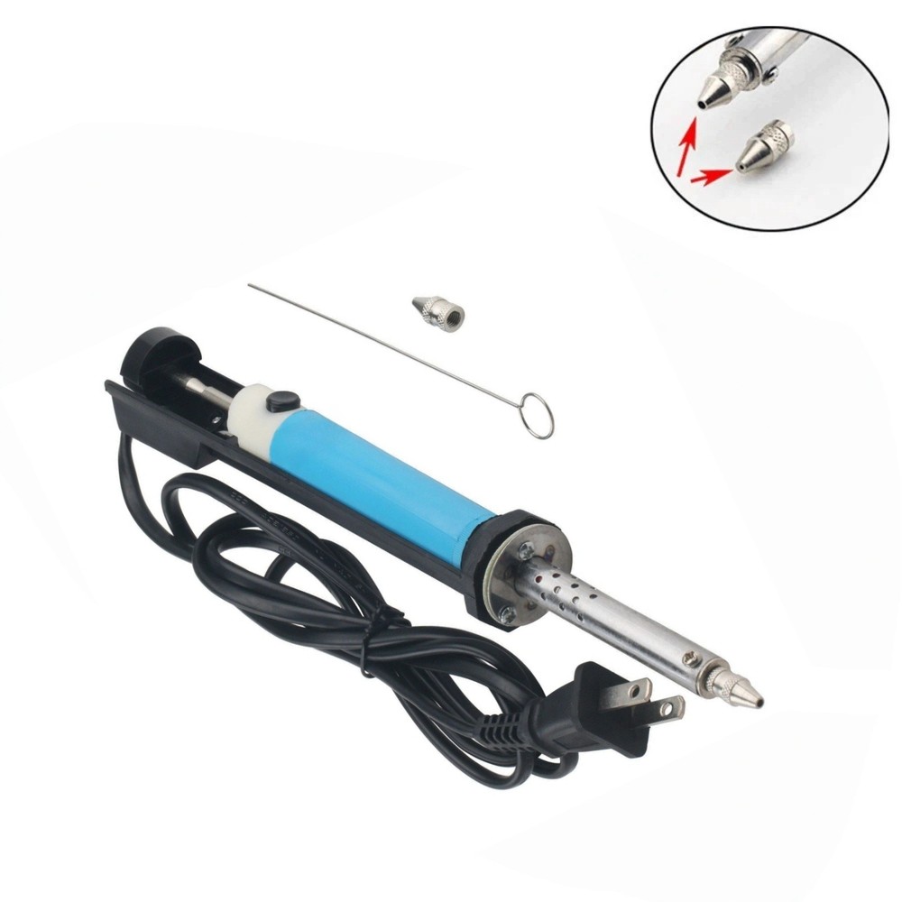 Desoldering Suction Pump Electric 30W Tool with Multiple Tip Sizes for PCB Work