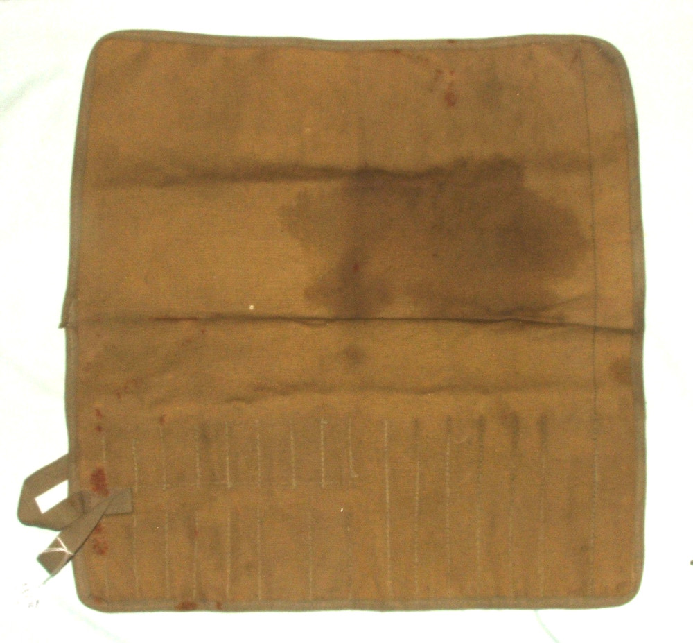 WWII (?) Tool Roll, Canvas, No Markings.