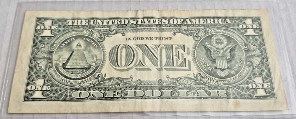 Serial Number Extra Green Over Excess Ink Digit Error 1$ Note Misprint Smear
