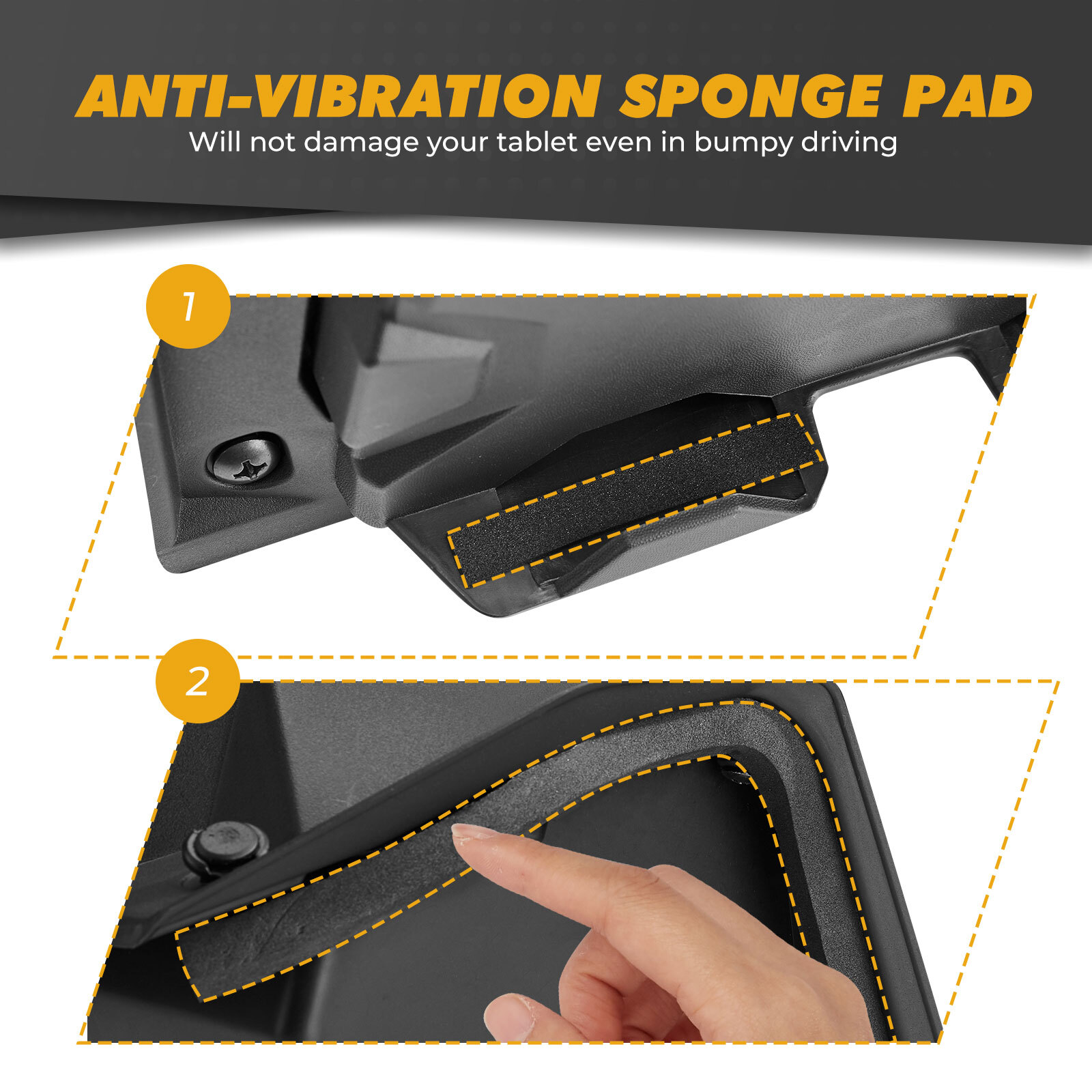 Electronic Tablet Device Holder GPS Mount for Polaris RZR XP 1000 Turbo 2019-23