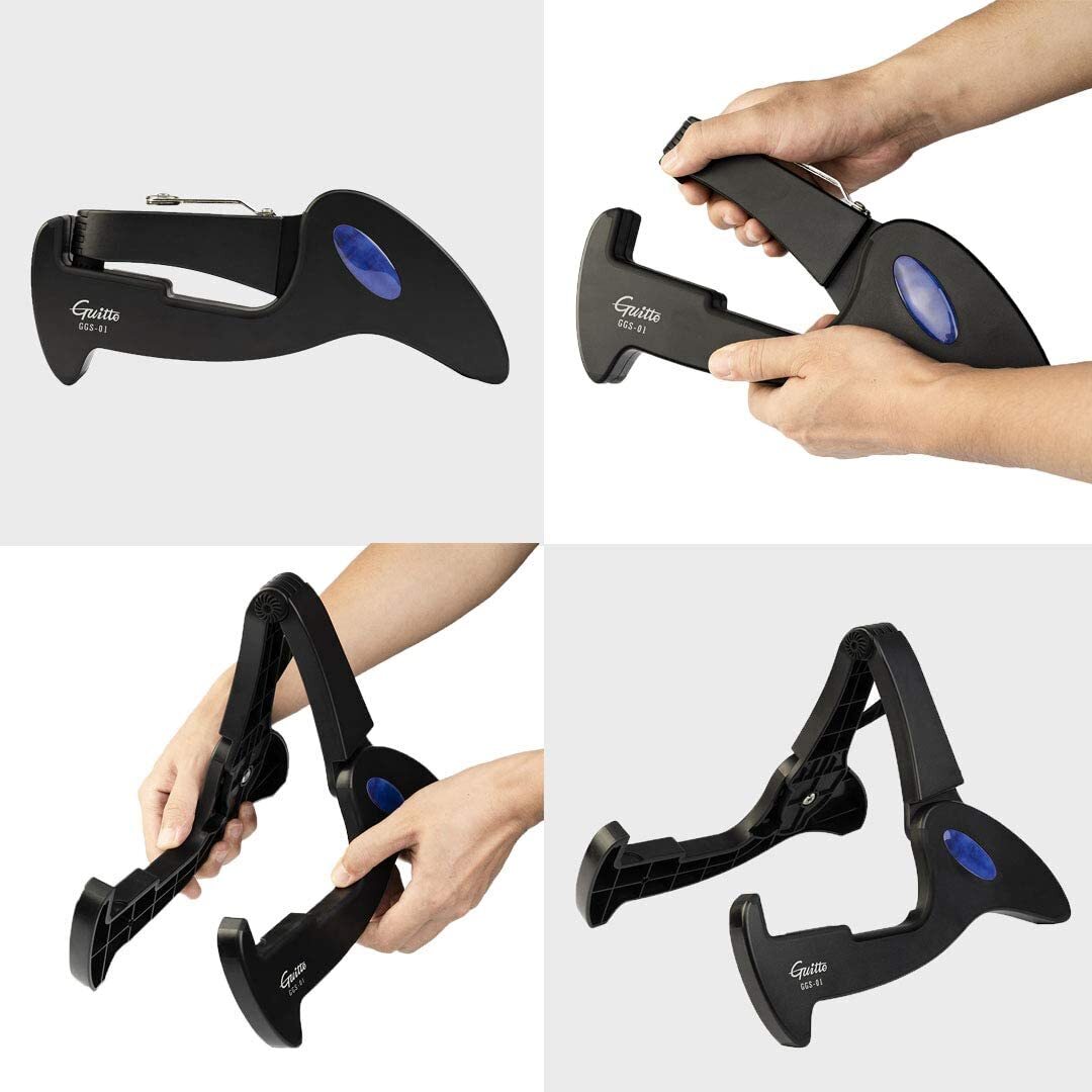 Guitar Bass Stand Holder Tripod Folding A-Frame Anti-Slip Acoustic Electric