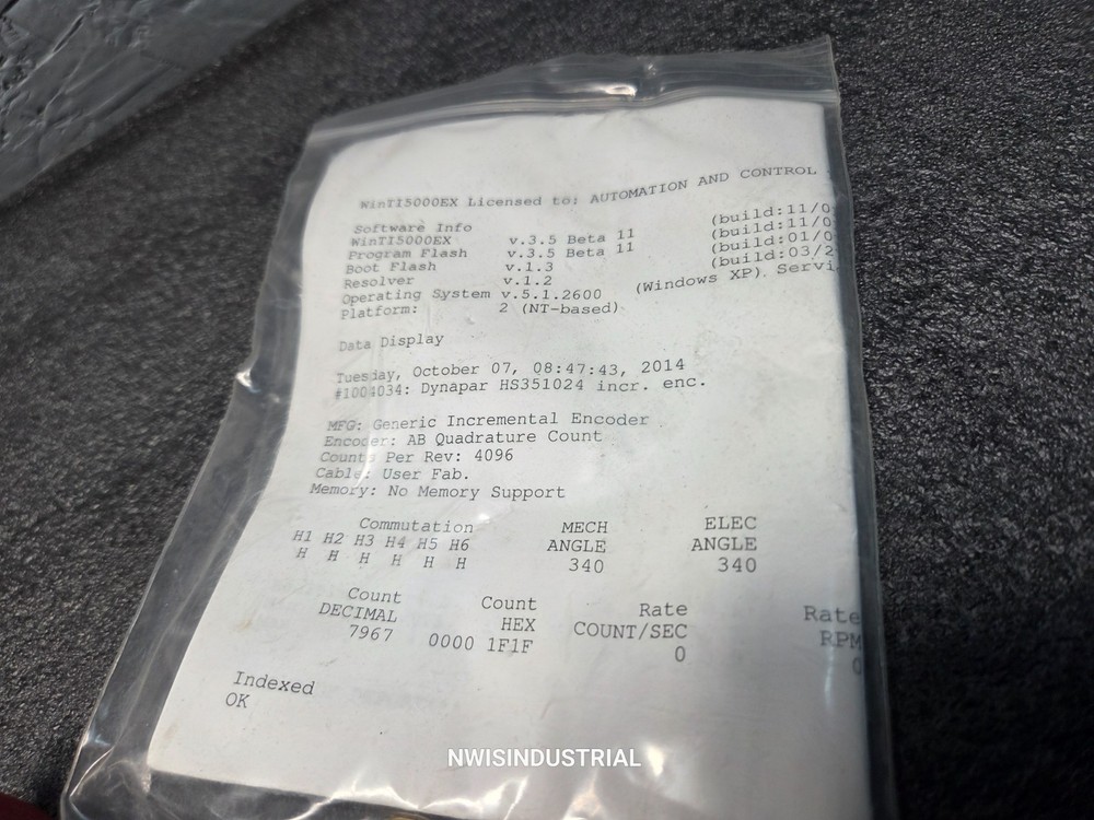 Hollow Shaft Encoder 1" Bore Dynapar HS351024814B7, 5-26V
