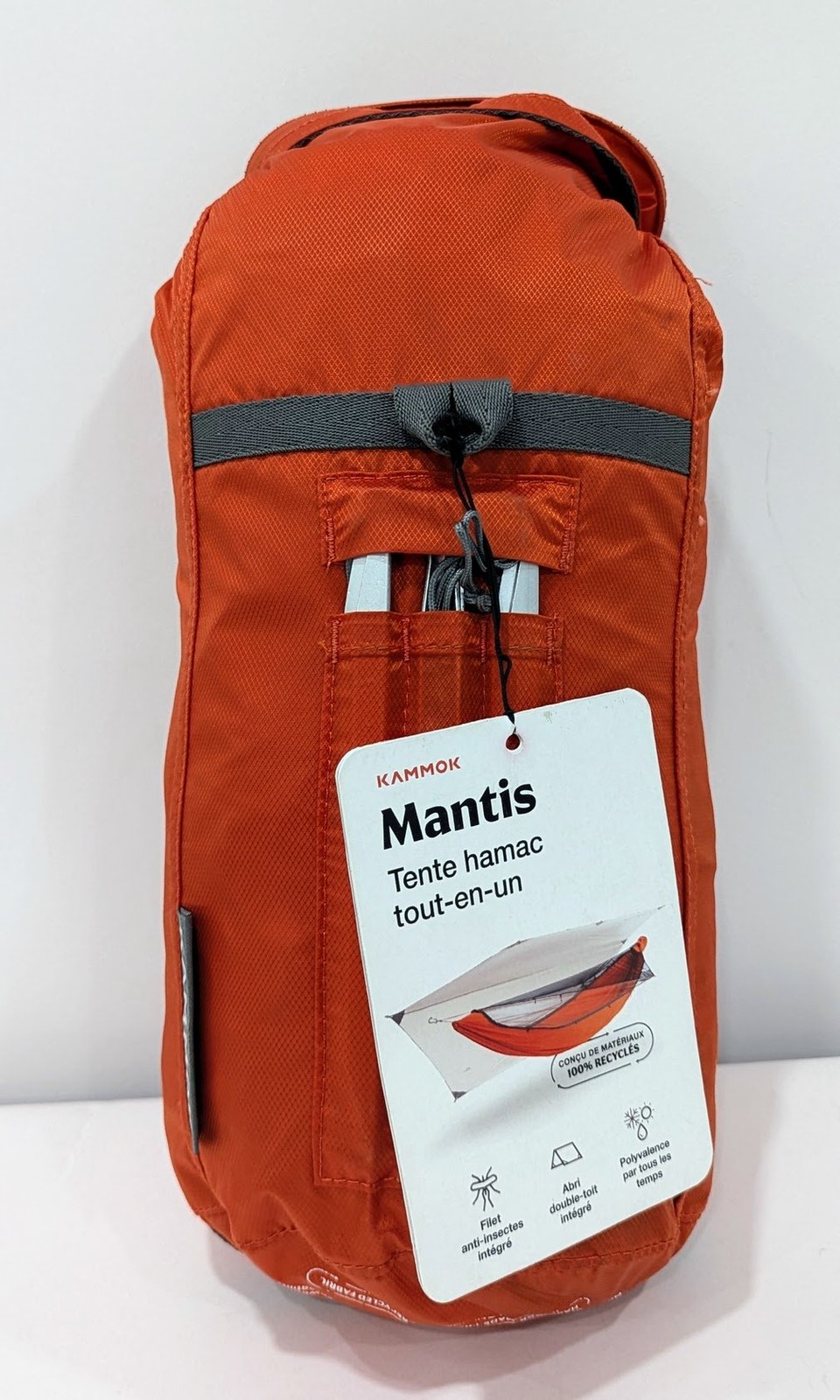 Kammok Mantis All-In-One All-Season Hammock Tent - 1 Person - Ember Orange