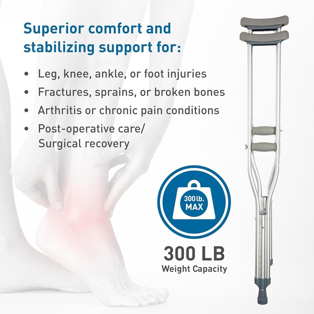 Lightweight Height Adjustable Crutches