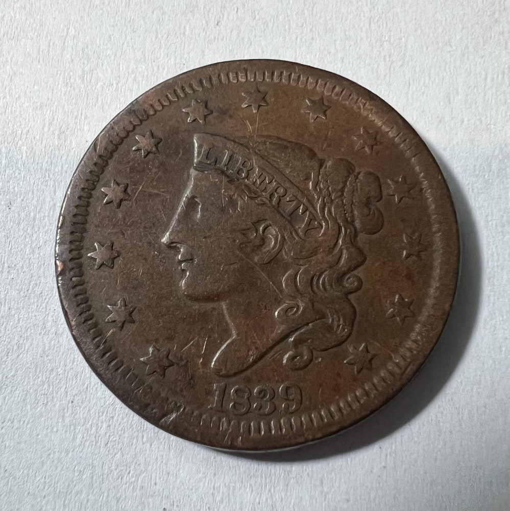 1839 Coronet Head Large Cent
