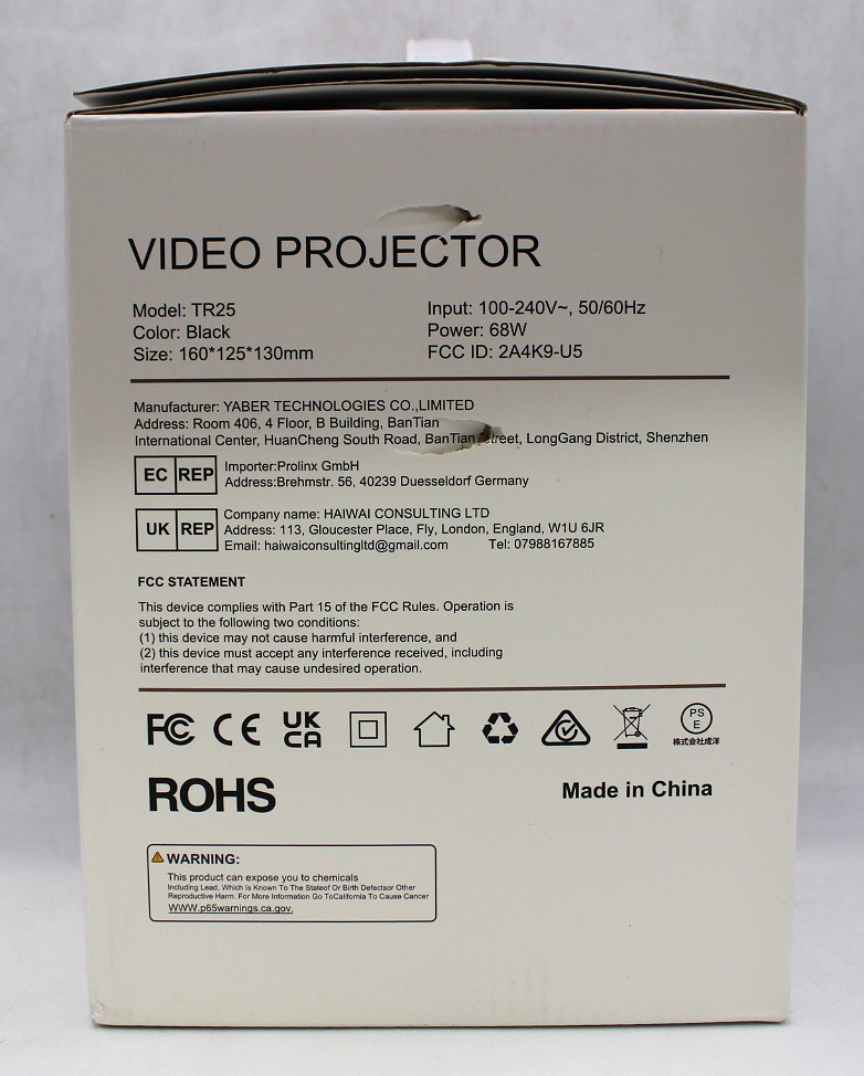 TopTRO TR25 Mini Projector *OPEN BOX*