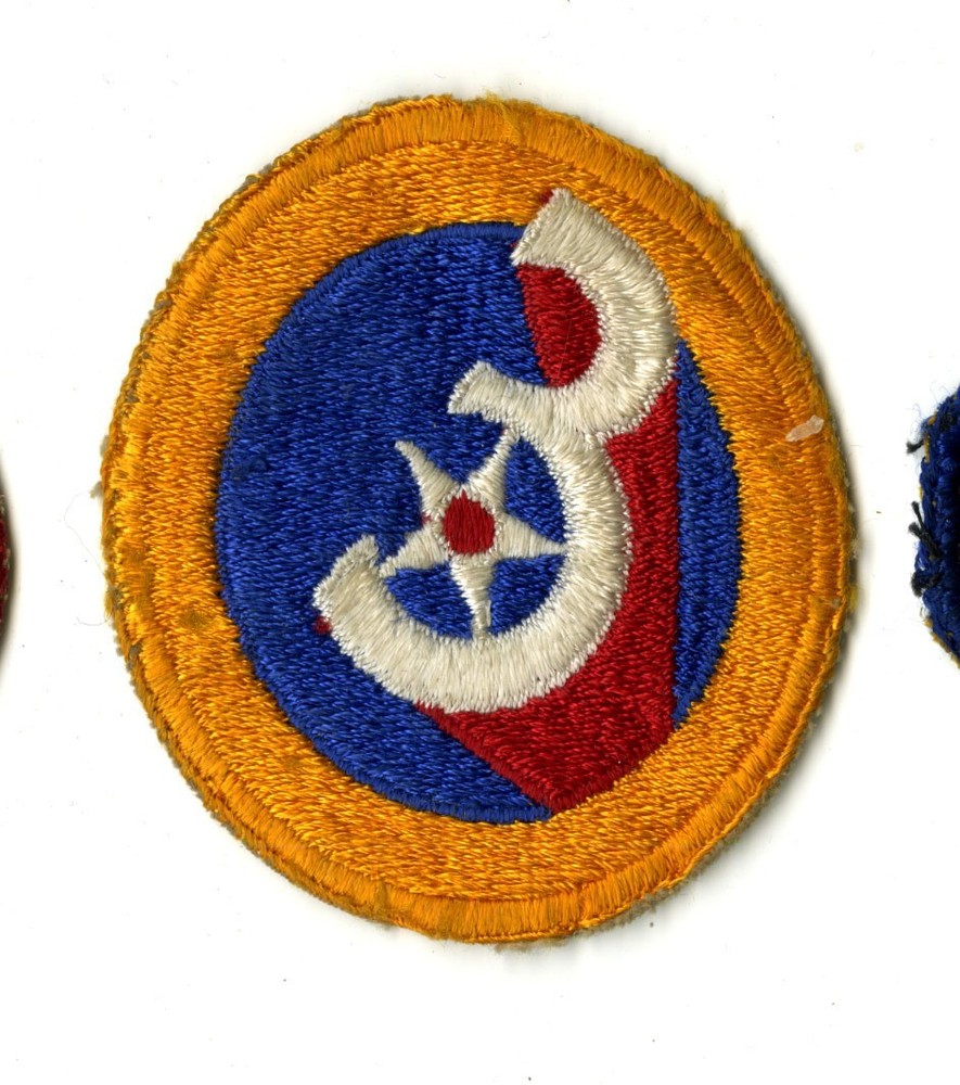 3rd Air Force Patch White Back WWII Vintage Florida Antisubmarine