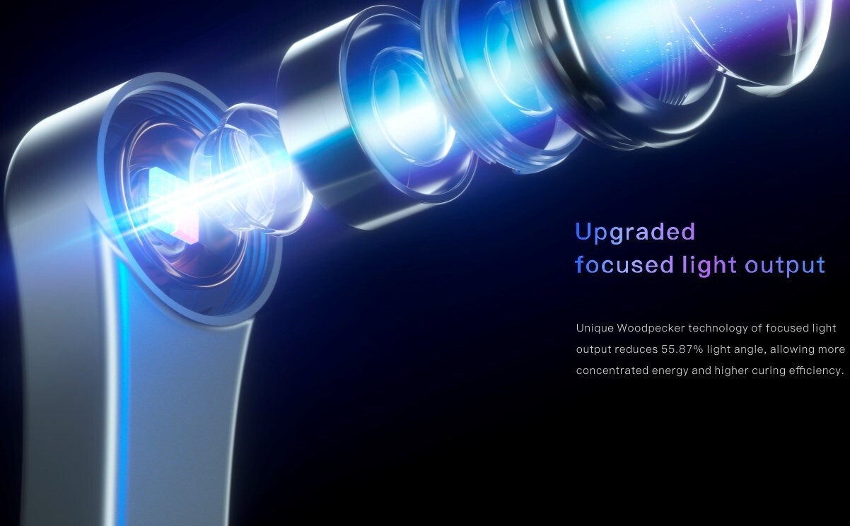 Woodpecker Dental ILED II Curing Light Lamp 3000mw/c㎡ Upgraded Wide Spectrum