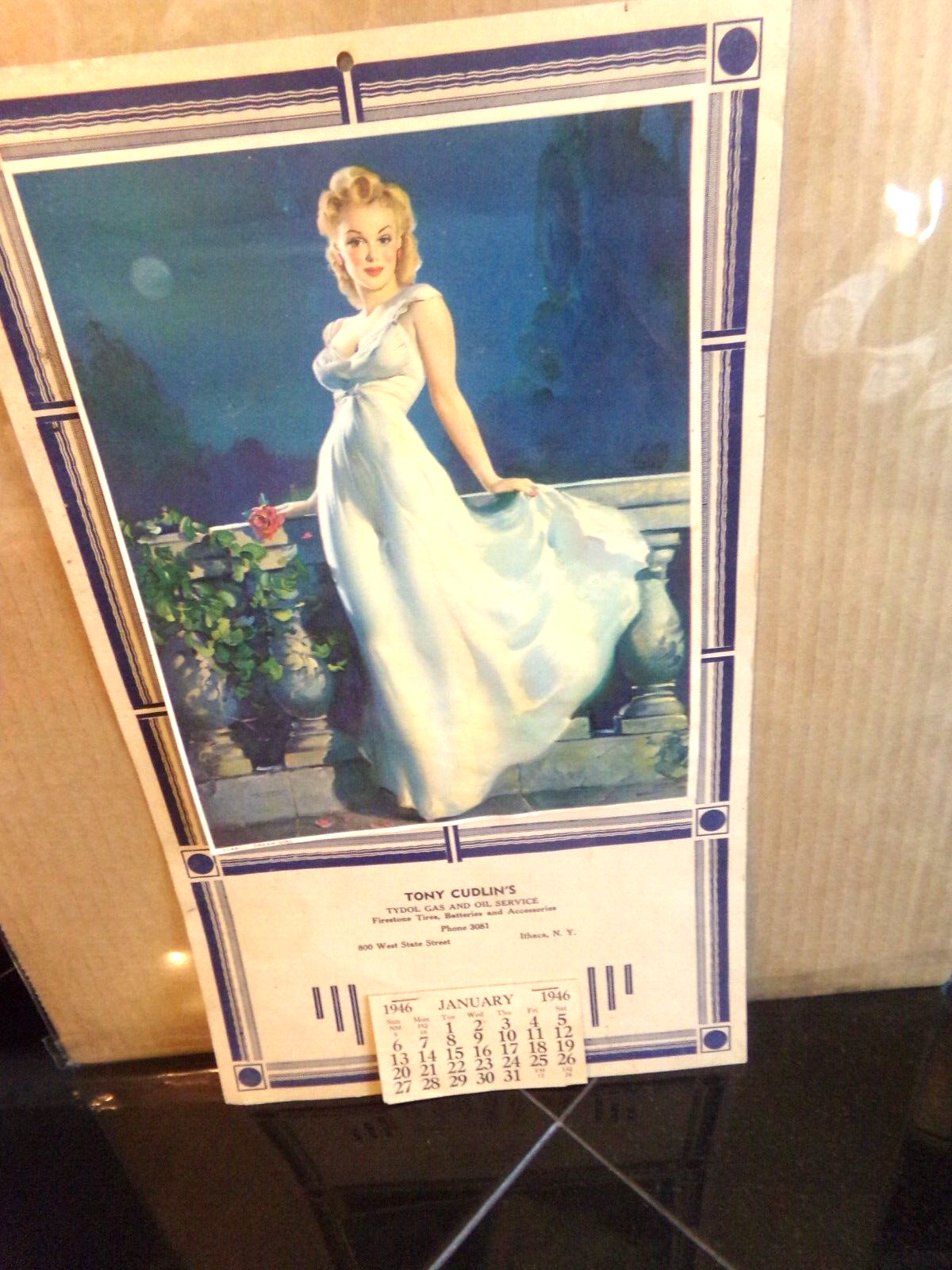 Vintage 1946 TYDOL Calendar Excellent Condition