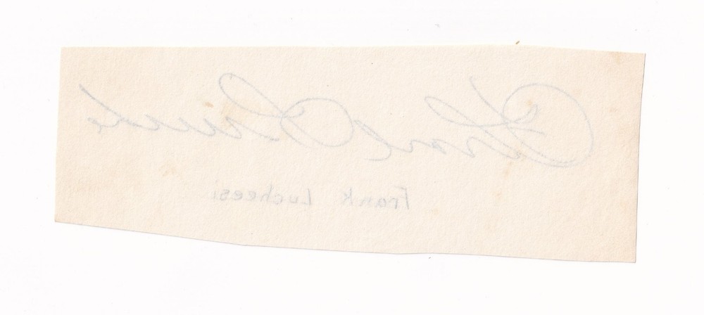 Frank Lucchesi cut autograph
