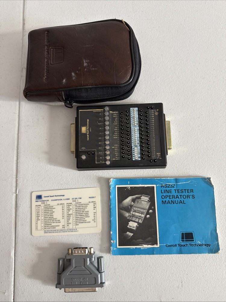 Carroll Touch Technology Multi-Link Adapter RS-232 Breakout Box Tester w/ Case