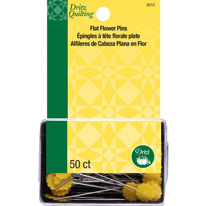 FLAT FLOWER PINS ~ 50 Count ~ DRITZ ~ 2" Pins