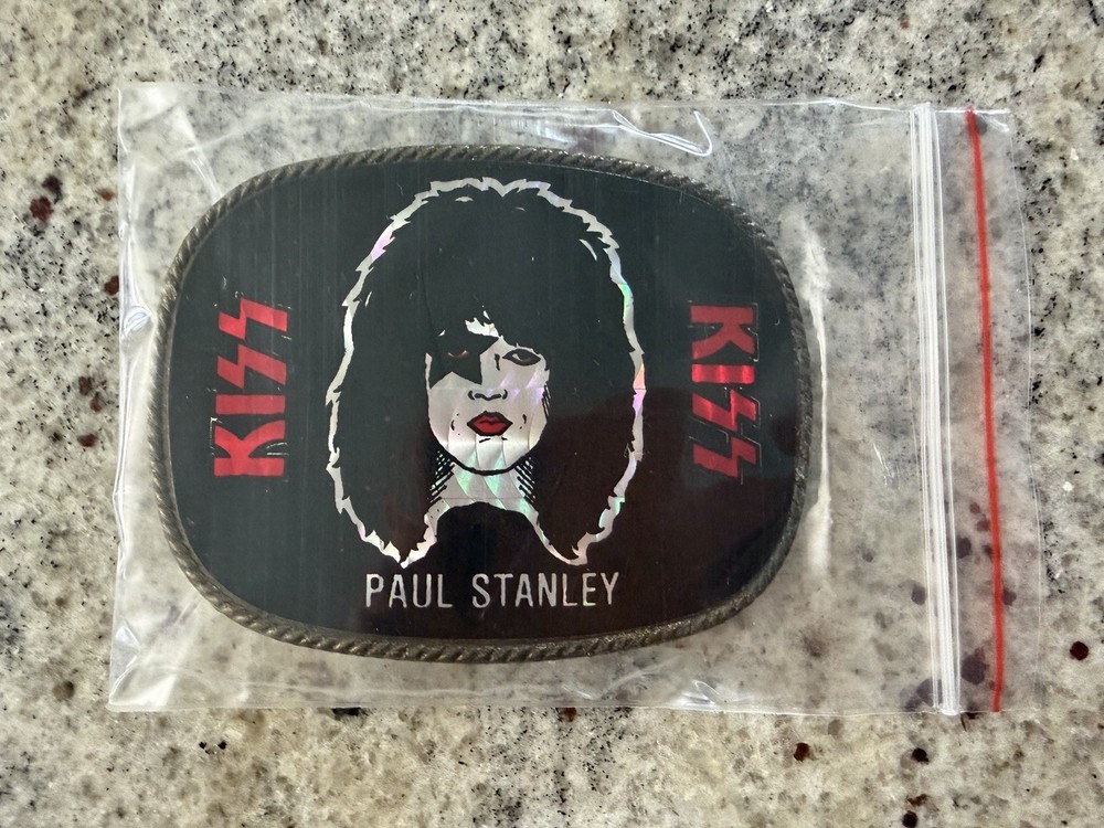 KISS 1978 PAUL STANLEY MEXICO CPI PACIFICA BELT BUCKLE AUCOIN VINTAGE VERY RARE
