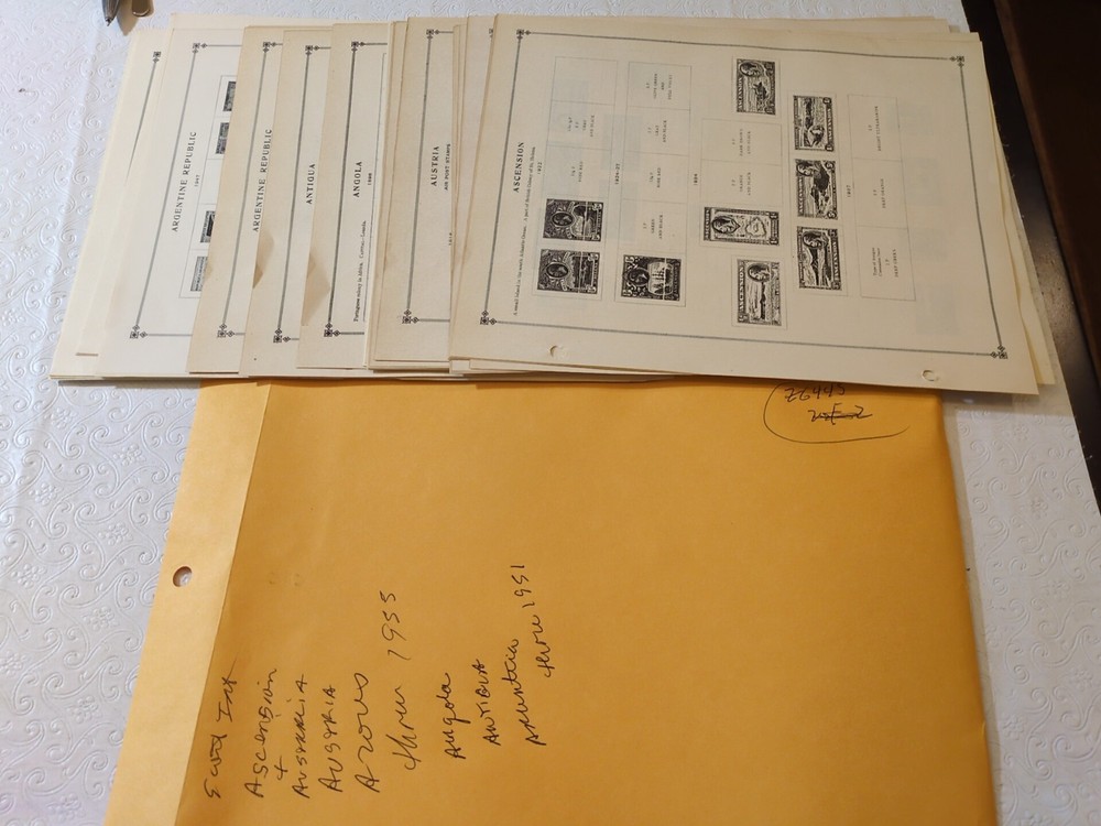 APC Z6445 Scott Internation pages for A countries thru 1951 and some 1955