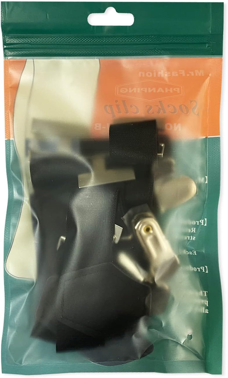 Men’s Sock Garters Adjustable 2Pack Elastic Leg Belt Sturdy Metal Clip Suspender