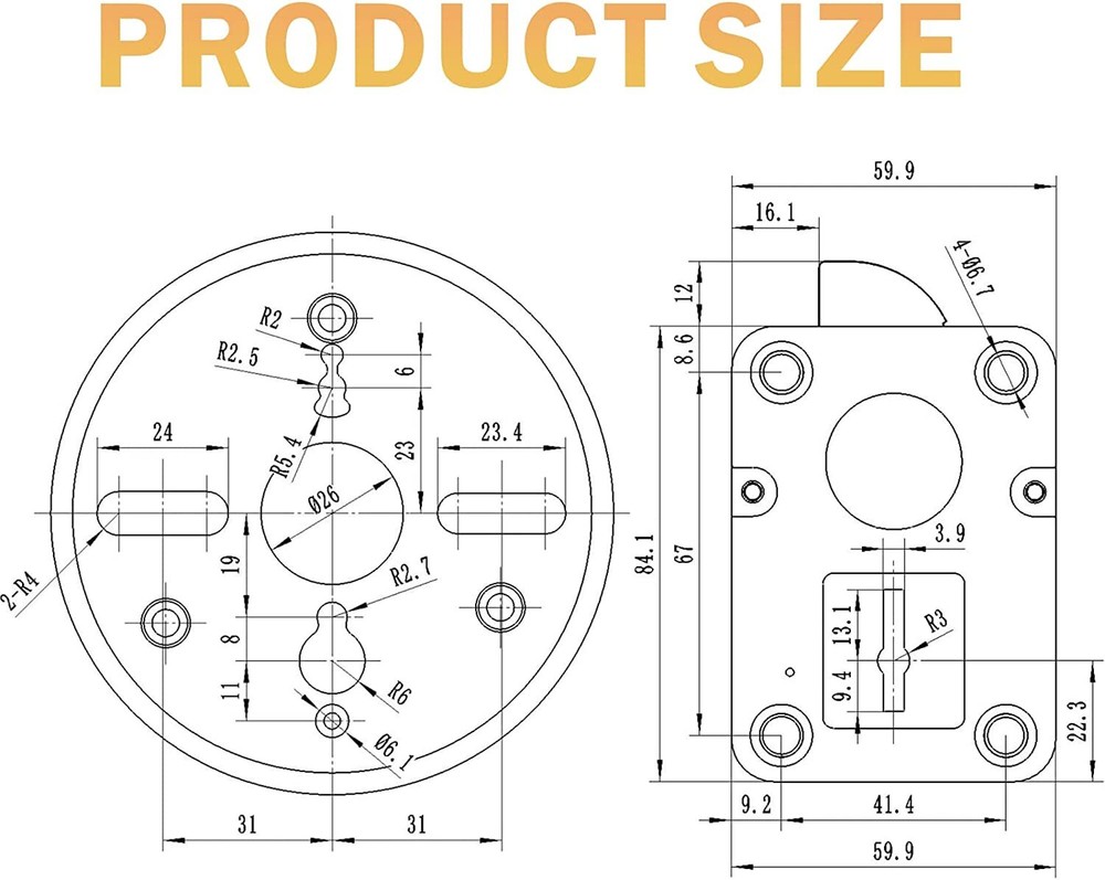 Ambition UL Electronic Safe Lock Replacement Left Hand Swingbolt Lock With 2Key