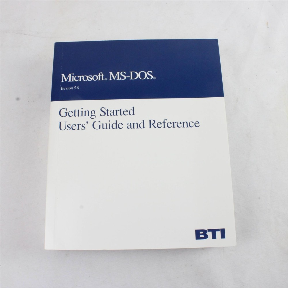 Vintage Microsoft MS-DOS 5.0 Users Guide & Reference BTI