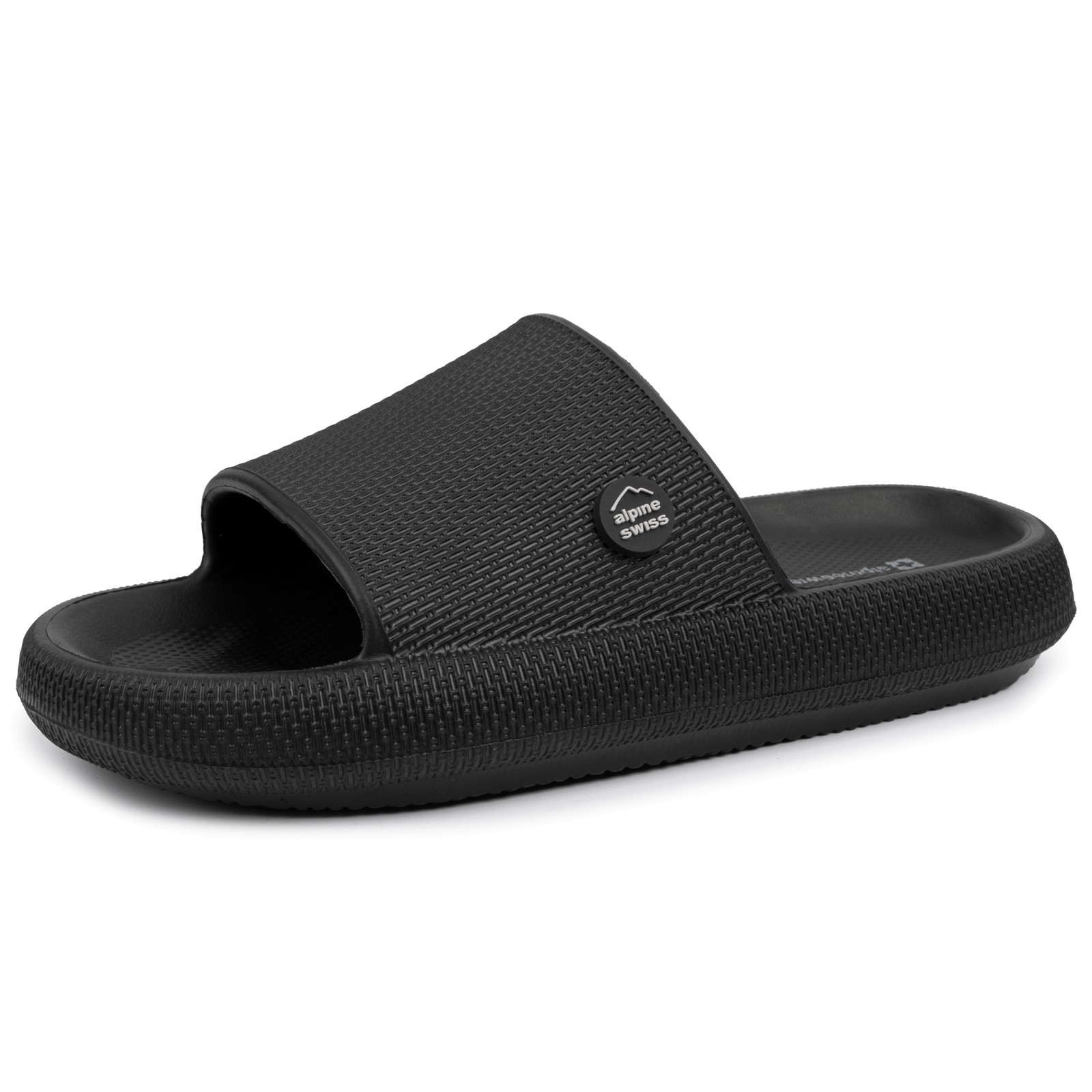 Alpine Swiss Men's Cozy Pillow Slides Anti-Slip, Ultra-Soft, Waterproof Sandals