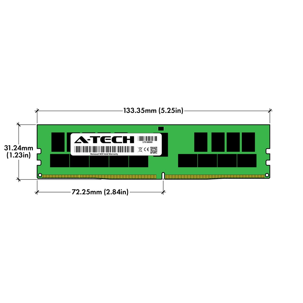 32GB 2Rx4 PC4-21300 ECC REG RDIMM (HP 1XD86AA Equivalent) DDR4 Server Memory RAM