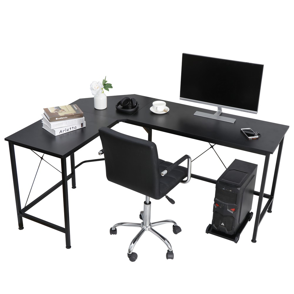 L-Shape Computer Desk Coner Study Writing Table Workstation PC Home Laptop 66"