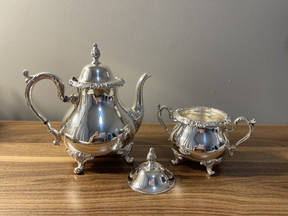 Vintage Webster Wilcox Coffee Pot Tea Pot Sugar Dish Set