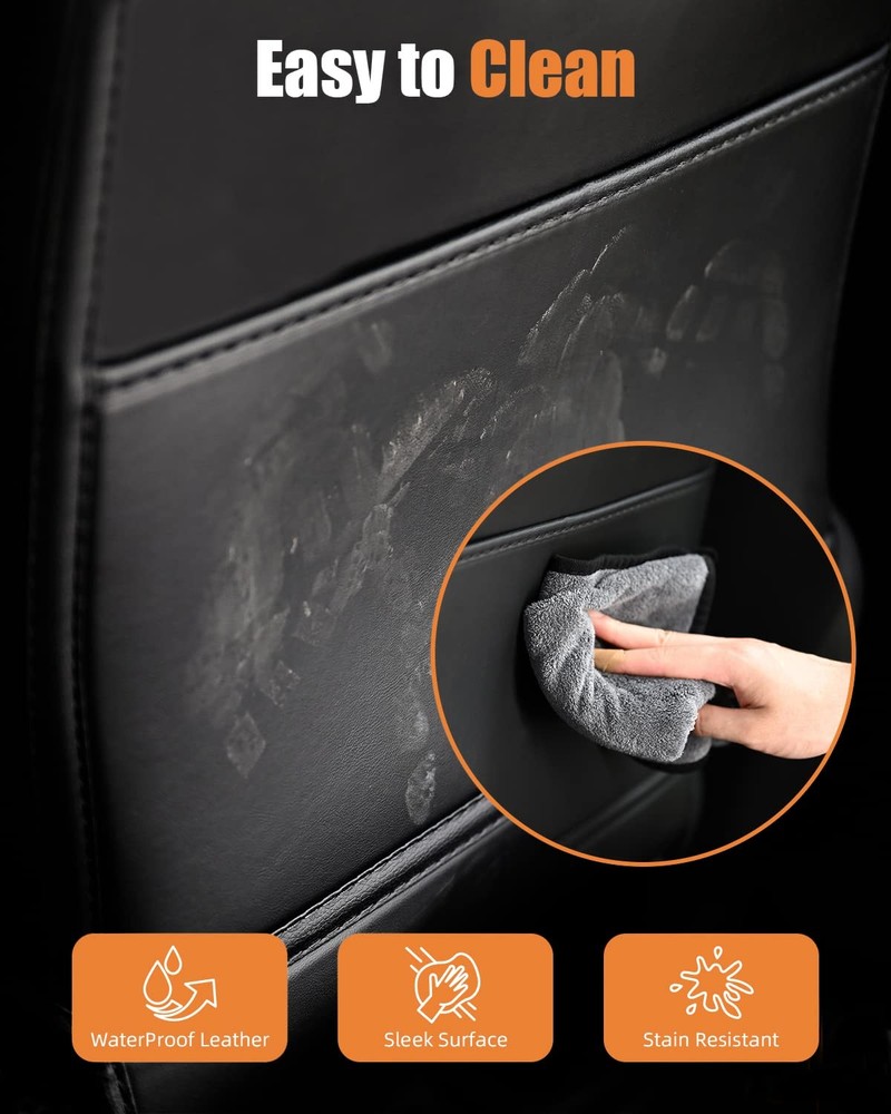 Leather Seat Back Protector Designed for Tesla Model Y Model 3 Model S/X Acce...