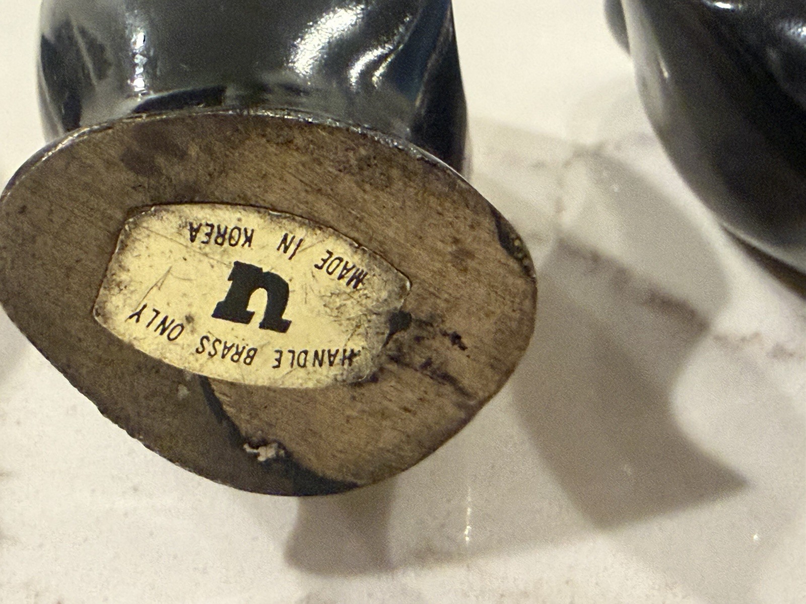 Vintage Brass & Enamel Penguin Figurines Set of 3 Black & Gold Mid Century Style